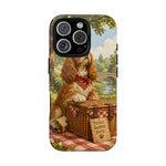 Cocker Spaniel Picnic Scene phone case | vintage dog art