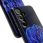 Neon Blue Tiger phone case | tough protective cover