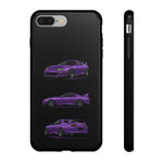 MK4 Supra Phone Case Purple, Three-View Vector Cover