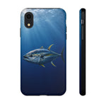 Yellowfin Tuna Phone Case, Deep Blue Water Tough Cover, Gift