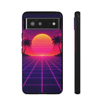 Classic Grid Sunset Vaporwave Art Tough Phone Case