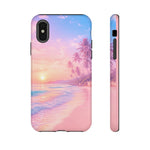 Pastel Beach Sunset Haze Vaporwave Art Tough Phone Case