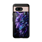 Holographic Wolf Phone Case, Fractured Prism Iridescent Cover