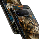 Stained Glass Cat Phone Case, Lead Line Art Cover, Gift