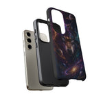 Cosmic Wolf Phone Case, Galaxy Nebula Portrait Tough Cover, Gift