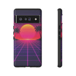 Classic Grid Sunset Vaporwave Art Tough Phone Case