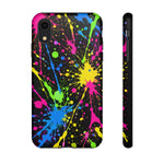 Neon Paint Splatter 90s Art Tough Phone Case
