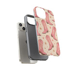 Pink Cowboy Boots phone case | Western pattern | Pastel stars