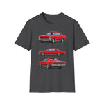 Red 1965 GTO Car Illustration T-Shirt | Classic Muscle Car Trio Tee
