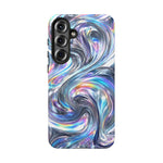 Chrome Metallic Swirl  Art Tough Phone Case