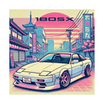 180SX JDM Poster Vaporwave Tokyo Sunset Retro Japanese Street Art