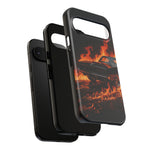 Black Charger Classic Muscle Flames Tough Phone Case Cover Gift
