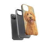 Goldendoodle Fluffy Curls Portrait Art Tough Phone Case