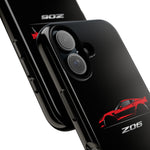Red C7 Z06 Phone Case for Chevy Sports Car Enthusiasts, Tough Cover