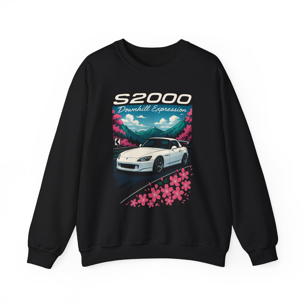 S2000 Downhill Expression Crewneck Sweatshirt JDM Drift Cherry Blossom