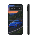 350Z Touge Blue Sports Car Road Sunset JDM phone case | Tough Cover