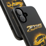 Z06 Corvette Phone Case, Yellow Neon Chrome Studio Cover
