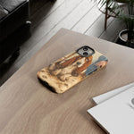 Guilty Basset Hound Phone Case, Muddy Watercolor Art Cover