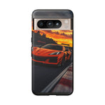 Orange C8 Z06 Flat Plane V8 Speed Art Tough Phone Case
