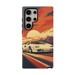 Retro Sunset Countach phone case | Sports car tough cover
