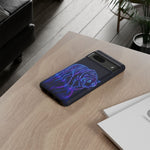 Neon Blue Tiger phone case | tough protective cover