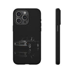 Black Classic C10 Truck Phone Case | Vintage Pickup Reflection, Minimal Auto Design