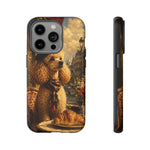 Poodle in Beret Phone Case | Vintage Paris Café Illustration