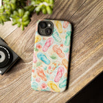 Watercolor Flip Flops pattern Tough Case | Beach Shells Phone Cover