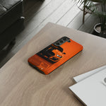 Orange Mustang Art Phone Case, GT500 American Muscle Car Tough Cover for Male