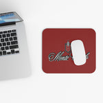 Monte Carlo Script Mouse Pad | Retro Racing Logo, Red Desk Mat