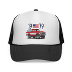 1979 Ford Bronco Trucker Cap Hat | Classic 4x4 USA Flag Off Road Mesh Snapback