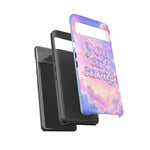 You Are Enough phone case | pastel cloud affirmation protective case