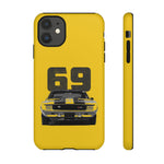 1969 Camaro Z28 Yellow Front View Muscle Car Tough Phone Case