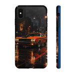 Challenger RT Phone Case, Rainy City Night Muscle Car Tough Cover