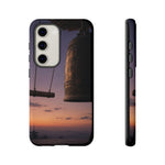 Temple Bell Sunset Phone Case Japan Zen Tough Case