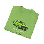 1971 Demon Green Classic Muscle Car T-Shirt | Vintage Coupe Illustration