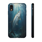 Painterly Marine Art Phone Case, Tarpon Surface Light Cover