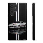 R32 Skyline Phone Case, White 91 JDM Sports Car Stripe Studio Cover