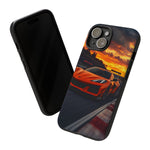 Orange C8 Z06 Flat Plane V8 Speed Art Tough Phone Case