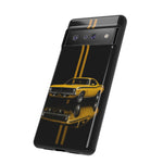 AAR Cuda Phone Case, Yellow 70 Muscle Car Stripe Studio Cover