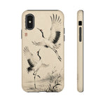 Red-Crowned Crane Sumi-e Art Tough Phone Case