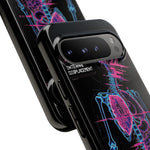 Neon Anatomical Skeleton Phone Case | Internal Displacement Art