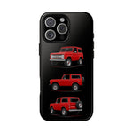 Early Bronco Phone Case Red, Three-View Truck Vector Cover