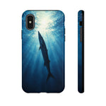 Barracuda Silhouette Phone Case, Sunlit Marine Art Tough Cover