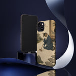 Zen Garden Cat Phone Case, Sand Spiral Japanese Art Cover