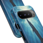 Barracuda Silhouette Phone Case, Sunlit Marine Art Tough Cover