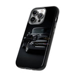 Black 1957 Chevy Bel Air Chrome Front Tough Phone Case for Classic Car Fans