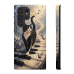 Piano Cat walking on keys Tough Case | Phone cover, musical cat art