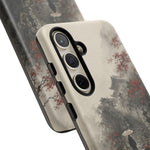 Autumn Temple Steps phone case | Japanese watercolor landscape cover