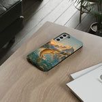 Leaping Golden Trout Lake Scene phone case | Tough Cover